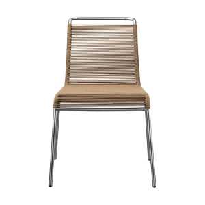 FDB Møbler M20 Teglgård Cord Chair Stuhl Brown mixed-stainless steel