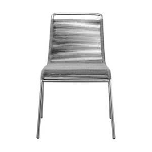 FDB Møbler M20 Teglgård Cord Chair Stuhl Light grey mixed-stainless steel