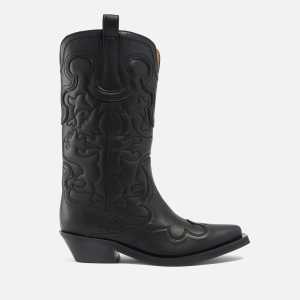 Ganni Women's Faux Leather Western Boots - UK 3