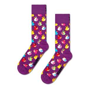 Gemusterte lilafarbene Socken: Gummiente | Happy Socks