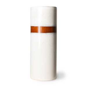 HKliving 70s ceramics Vase L Ø9,5x25 cm Schnee (weiß)