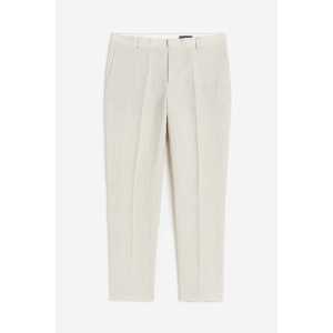 H&M Anzughose aus Leinen in Slim Fit Hellbeigemeliert, Anzughosen Größe 60. Farbe: Light beige marl
