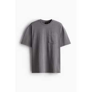 H&M Ausgewaschenes T-Shirt in Loose Fit Dunkelgrau Größe XS. Farbe: Dark grey