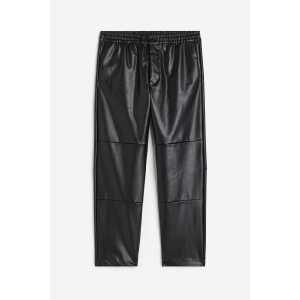 H&M Beschichtete Hose Regular Fit Schwarz, Jogginghosen in Größe XS. Farbe: Black