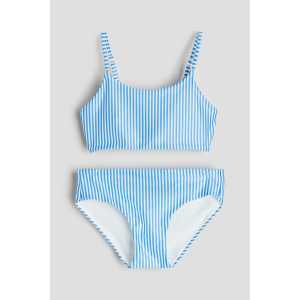 H&M Bikini Blau/Gestreift, Bikinis in Größe 134/140. Farbe: Blue/striped