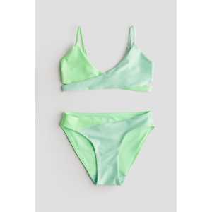 H&M Bikini Mintgrün/Colorblocking, Bikinis in Größe 134/140. Farbe: Mint green/block-coloured