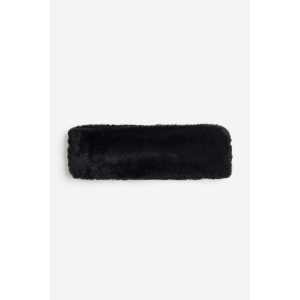 H&M Flauschiges Stirnband Schwarz, Mützen in Größe M/L. Farbe: Black