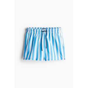 H&M Gemusterte Badeshorts Hellblau/Gestreift in Größe XXL. Farbe: Light blue/striped