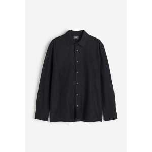 H&M Hemd in Spitzenoptik Regular Fit Schwarz/Geblümt, Freizeithemden Größe S. Farbe: Black/floral