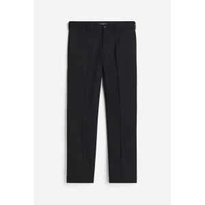 H&M Hose mit Bügelfalten in Regular Fit Schwarz, Anzughosen Größe W 29. Farbe: Black