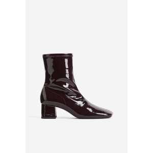 H&M Knöchelhohe Sock Boots Weinrot, Stiefeletten in Größe 37. Farbe: Burgundy
