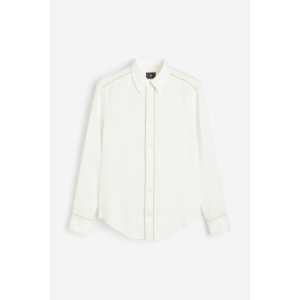 H&M Lyocell-Hemd in Slim Fit Weiß, Freizeithemden Größe M. Farbe: White
