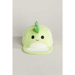 H&M Mütze aus Velours mit Applikation Knallgrün/Squishmallows, Caps in Größe 110/116. Farbe: Bright green/squishmallows