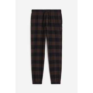 H&M Pyjamahose Regular Fit Braun/Schwarz kariert, Pyjama-Hosen in Größe XS. Farbe: Brown/black checked