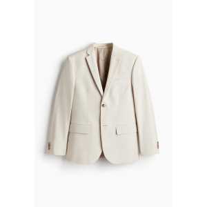 H&M Sakko Slim Fit Hellbeige, Sakkos in Größe 58. Farbe: Light beige