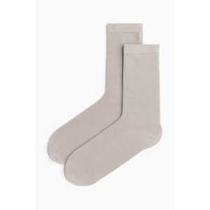 H&M Socken aus Bambusmischung Hellbeige in Größe 46/48. Farbe: Light beige