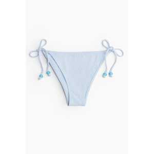 H&M Tie-Tanga Bikinihose Hellblau, Bikini-Unterteil in Größe 38. Farbe: Light blue