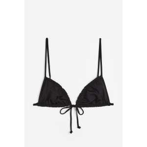 H&M Triangel-Bikinitop Schwarz, Bikini-Oberteil in Größe 38. Farbe: Black
