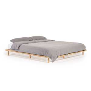 Kave Home - Anielle Bett aus massiver Esche für Matratze von 180 x 200 cm