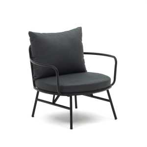 Kave Home - Bramant Sessel aus Stahl mit schwarzem Finish