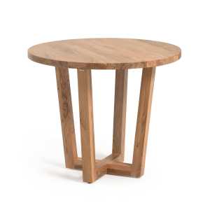 Kave Home - Nahla runder Tisch aus massivem Akazienholz mit natürlichem Finish Ø 90 cm