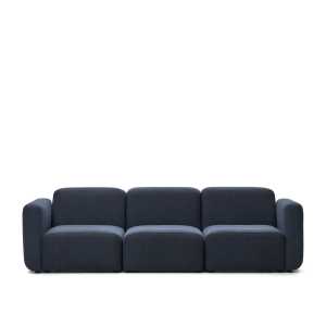 Kave Home - Neom modulares 3-Sitzer-Sofa in Blau 263 cm