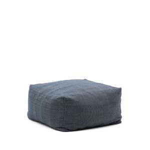 Kave Home - Vedell Puff 100 % PET blau 60 x 60 cm
