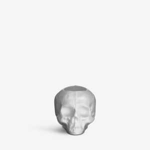 Kosta Boda Skull Kerzenhalter 8,5 cm Weiß