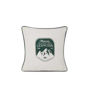 Lexington Mountain Logo Kissenbezug 50x50 cm Weiß-grün