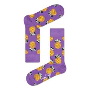 Lila Socken aus Baumwolle: Pineapple Style | Happy Socks