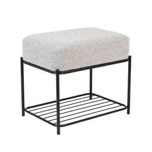 Livingstone - Comfy Hocker 50 x 35 cm, schwarz / grau