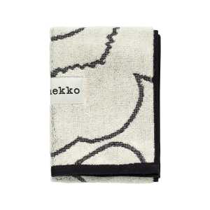 Marimekko - Piirto Unikko Gästehandtuch, 30 x 50 cm, ivory / schwarz