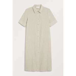 Monki Hemdkleid aus Leinenmischung Grau, Alltagskleider in Größe XL. Farbe: Grey