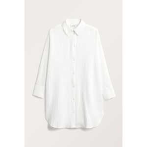 Monki Knöpfbares Hemdkleid in Oversized-Passform Weiß, Alltagskleider Größe XL. Farbe: White