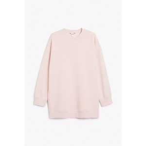 Monki Oversize-Pullover mit Rundhalsausschnitt Hellrosa, Sweatshirts in Größe XS. Farbe: Light pink