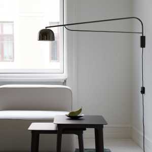 Normann Copenhagen - Grant LED-Wandleuchte, 111 cm / schwarz