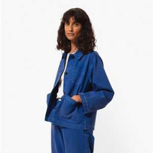 Nudie Jeans Jacke für Frauen - Lovis Herringbone Jacket - Blue