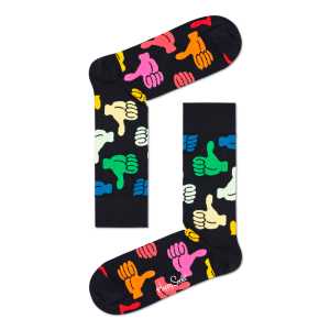 Schwarze Socken: Big Thumbs Up | Happy Socks