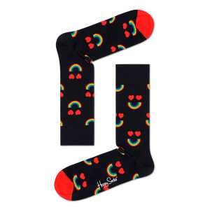 Schwarze Socken: Happy Rainbow | Happy Socks