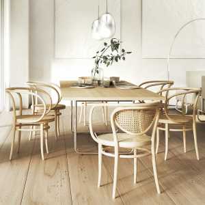 Thonet - S 1070 Esstisch, 200 x 100 cm, Eiche massiv geölt (Pure Materials)