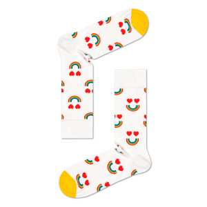 Weiße Socken: Happy Rainbow | Happy Socks
