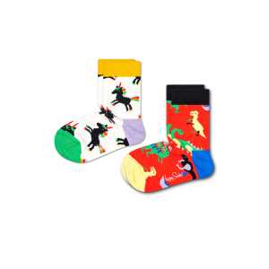 2er-Pack Bio-Baumwollsocken für Kids: Dinosaur | Happy Socks