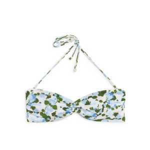 Arket Bandeau-Bikinioberteil Weiß/Mehrfarbig, Bikini-Oberteil in Größe 42. Farbe: White/multi-colour