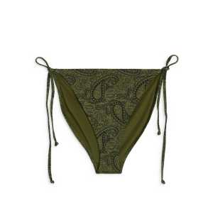 Arket Bikinitanga mit Schnürung Grün/Paisley, Bikini-Unterteil in Größe 38. Farbe: Green/paisley