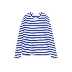 Arket Langarm-T-Shirt Blau/Weiß, Tops in Größe S. Farbe: Blue/white 014