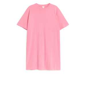 Arket Oversize-T-Shirt-Kleid Rosa/Stückfärbung, Alltagskleider in Größe XS. Farbe: Pink/garment-dye