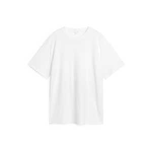 Arket Oversized-T-Shirt aus Leinenmischung Weiß, Tops in Größe S. Farbe: White