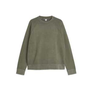 Arket Stückgefärbtes Sweatshirt von Active Khaki, Sport – Pullover & Strickjacken in Größe XS. Farbe: Khaki green 005