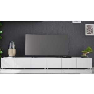 Furnix TV-Schrank Kobby 2x 150 cm RTV Kabinett Sideboard mit Beinen und sechs Fächern Gesamt 300x36x41 cm, topaktuelles Design & viel Stauraum
