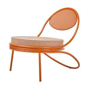 GUBI Copacabana Outdoor Lounge Chair gepolsterter Sitz Lorkey limonta 44-international orange